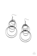 Load image into Gallery viewer, Paparazzi - I Feel Dizzy - Black Earrings
