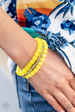 Load image into Gallery viewer, Paparazzi - Vacay Vagabond - Yellow Bracelet
