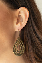 Load image into Gallery viewer, Paparazzi - Plains Pathfinder - Brass Earrings
