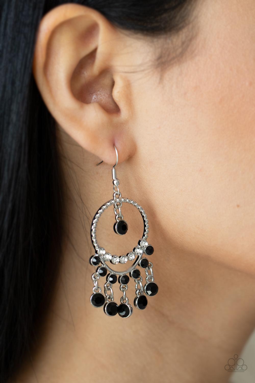 Paparazzi - Cosmic Chandeliers - Black Earring