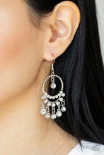 Load image into Gallery viewer, Paparazzi - Cosmic Chandeliers - White Earring
