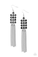 Load image into Gallery viewer, Paparazzi - Tasteful Tassel - Black Earrings
