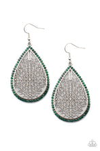 Load image into Gallery viewer, Paparazzi - Fleur de Fantasy - Green Earrings
