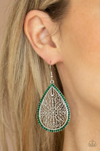 Load image into Gallery viewer, Paparazzi - Fleur de Fantasy - Green Earrings
