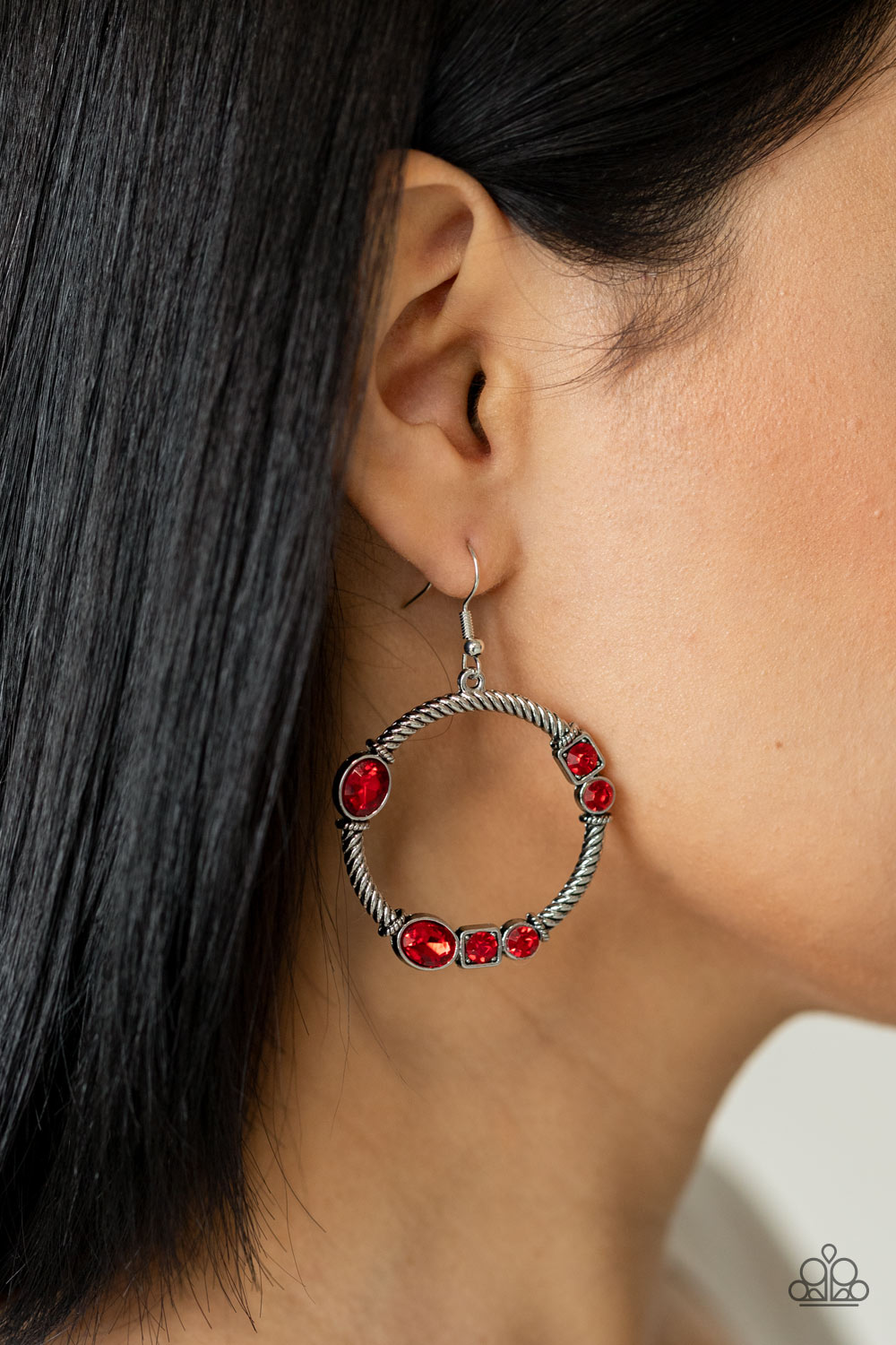 Paparazzi - Glamorous Garland - Red Earrings