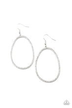 Load image into Gallery viewer, Paparazzi - OVAL-ruled! - White Earrings
