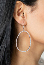 Load image into Gallery viewer, Paparazzi - OVAL-ruled! - White Earrings
