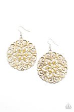 Load image into Gallery viewer, Paparazzi - MANDALA Effect - Yellow Earrings
