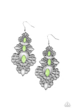 Load image into Gallery viewer, Paparazzi - Flamboyant Frills - Green Earrings
