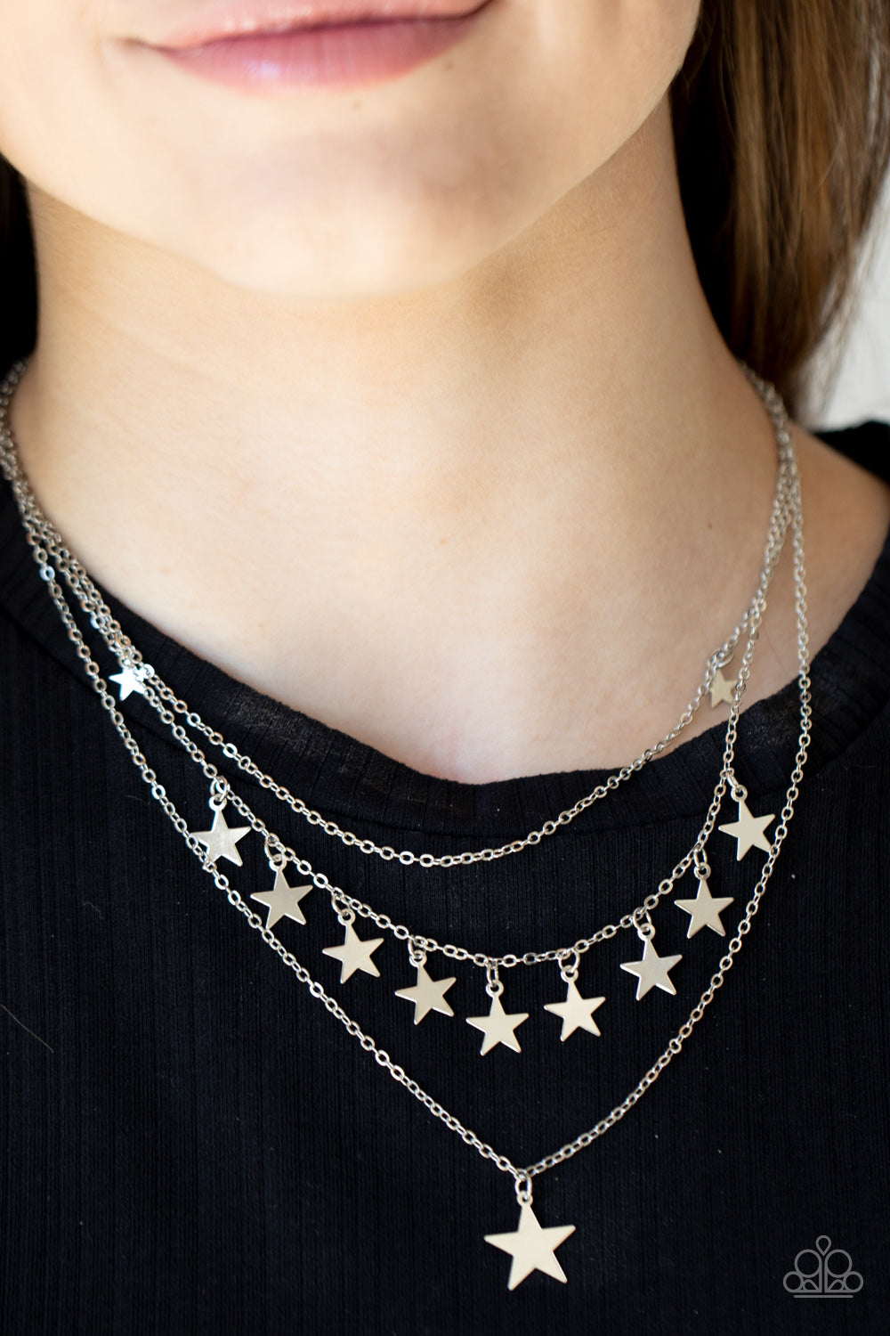 Paparazzi - Americana Girl - Silver Necklace