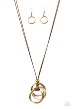 Load image into Gallery viewer, Paparazzi - Harmonious Hardware - Brass Necklace
