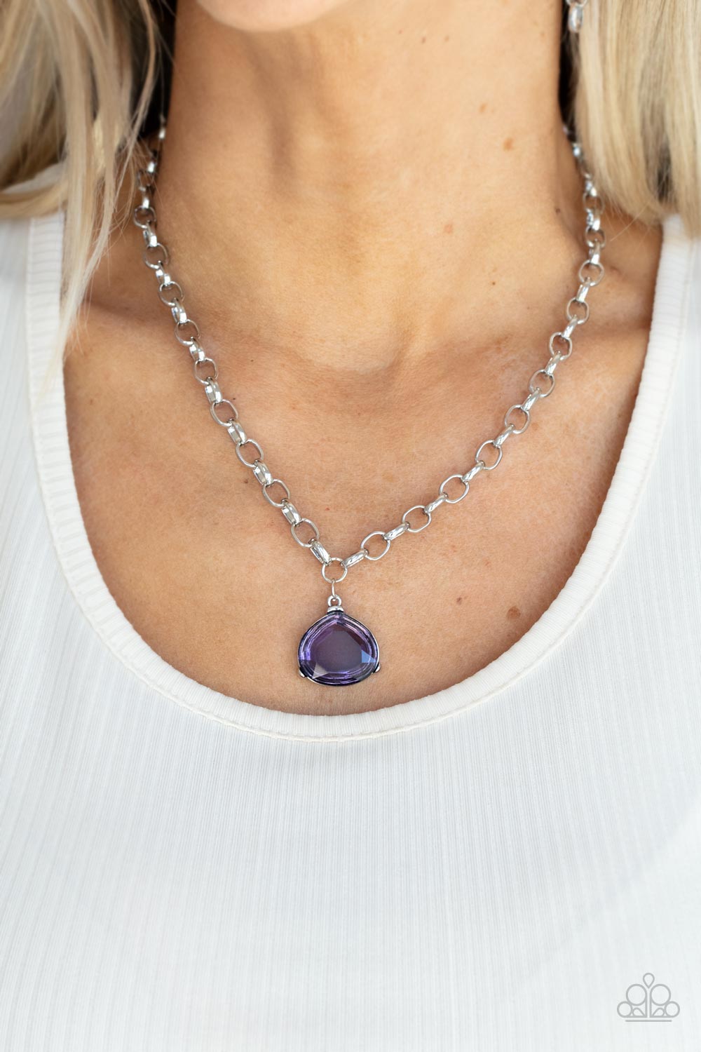 Paparazzi - Gallery Gem - Purple Necklace