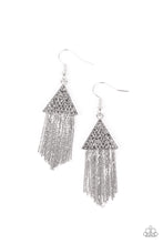 Load image into Gallery viewer, Paparazzi - Pyramid SHEEN - Silver Earrings
