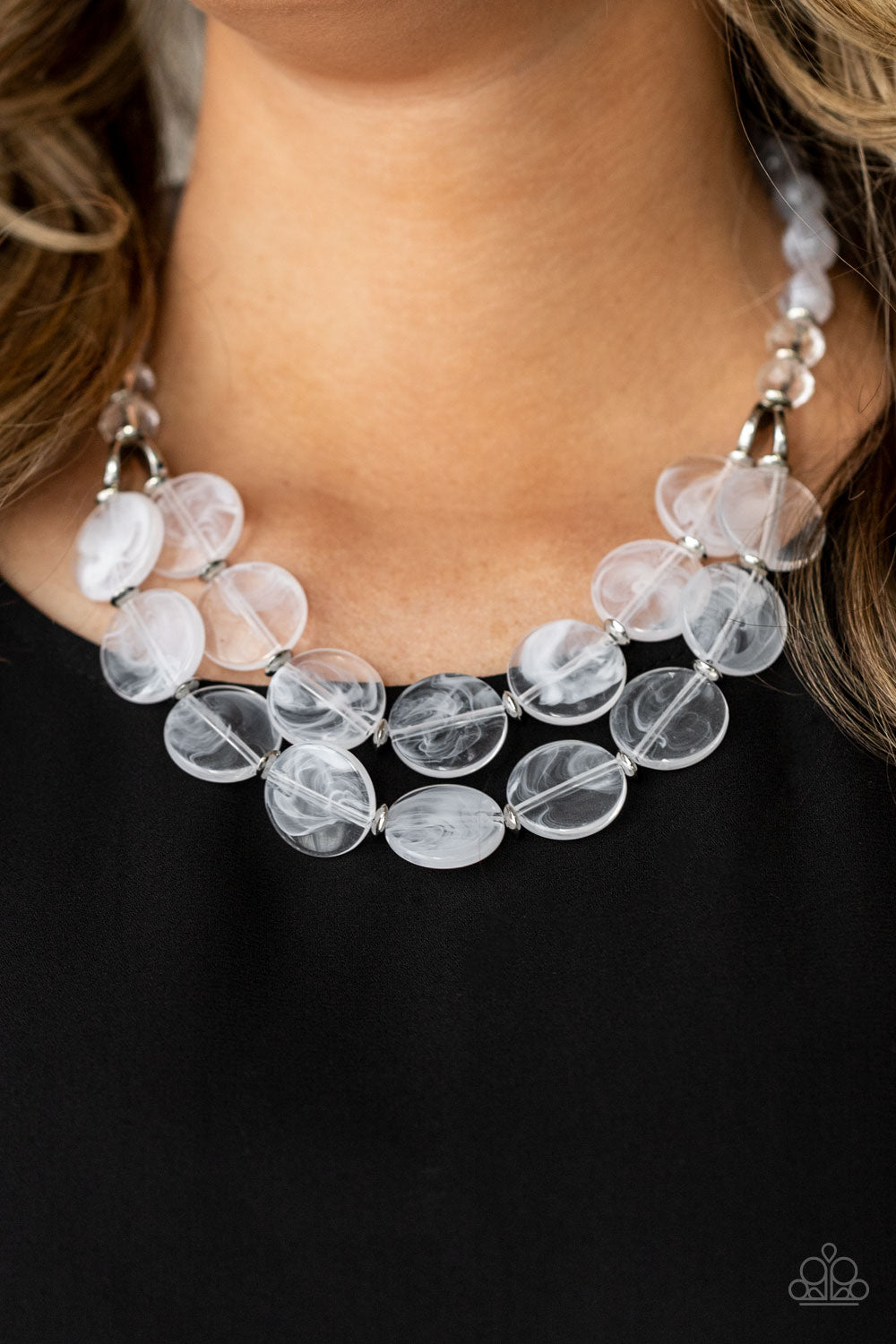 Paparazzi - Beach Day Demure - White Necklace