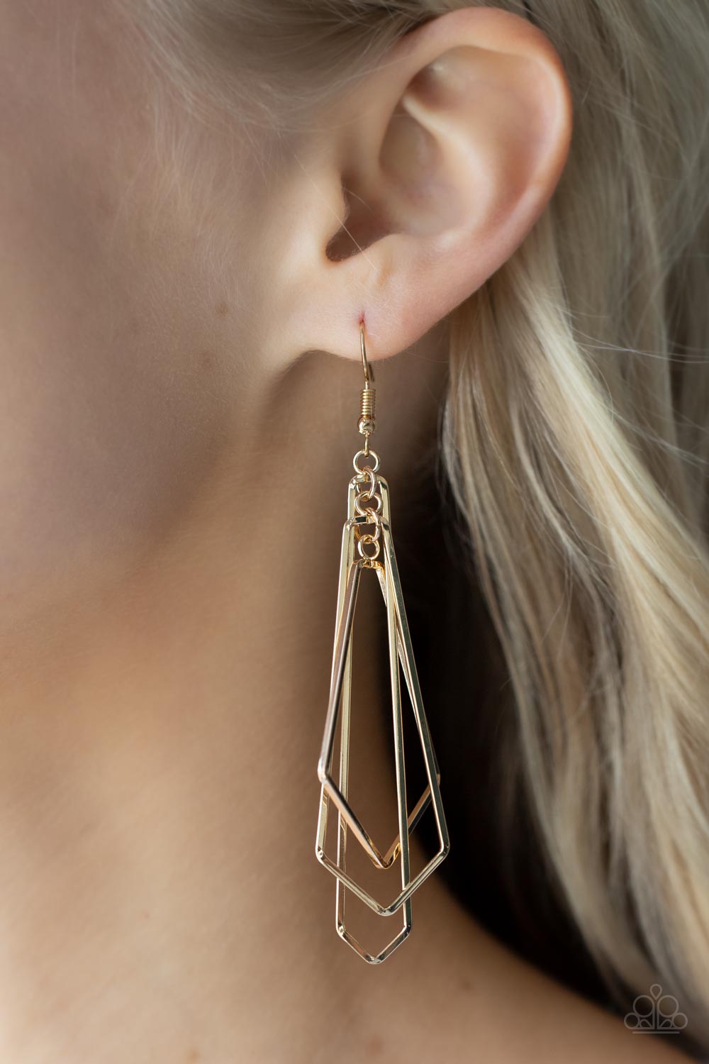 Paparazzi - Shape Shifting Shimmer - Gold Earring