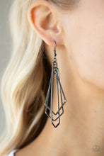 Load image into Gallery viewer, Paparazzi - Shape Shifting Shimmer - Black Earring
