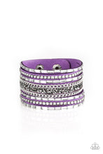 Load image into Gallery viewer, Paparazzi - Rhinestone Rumble - Purple Bracelet
