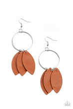 Load image into Gallery viewer, Paparazzi - Leafy Laguna - Brown Earrings
