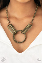 Load image into Gallery viewer, Paparazzi - Lip Sync Links - Brass Necklace
