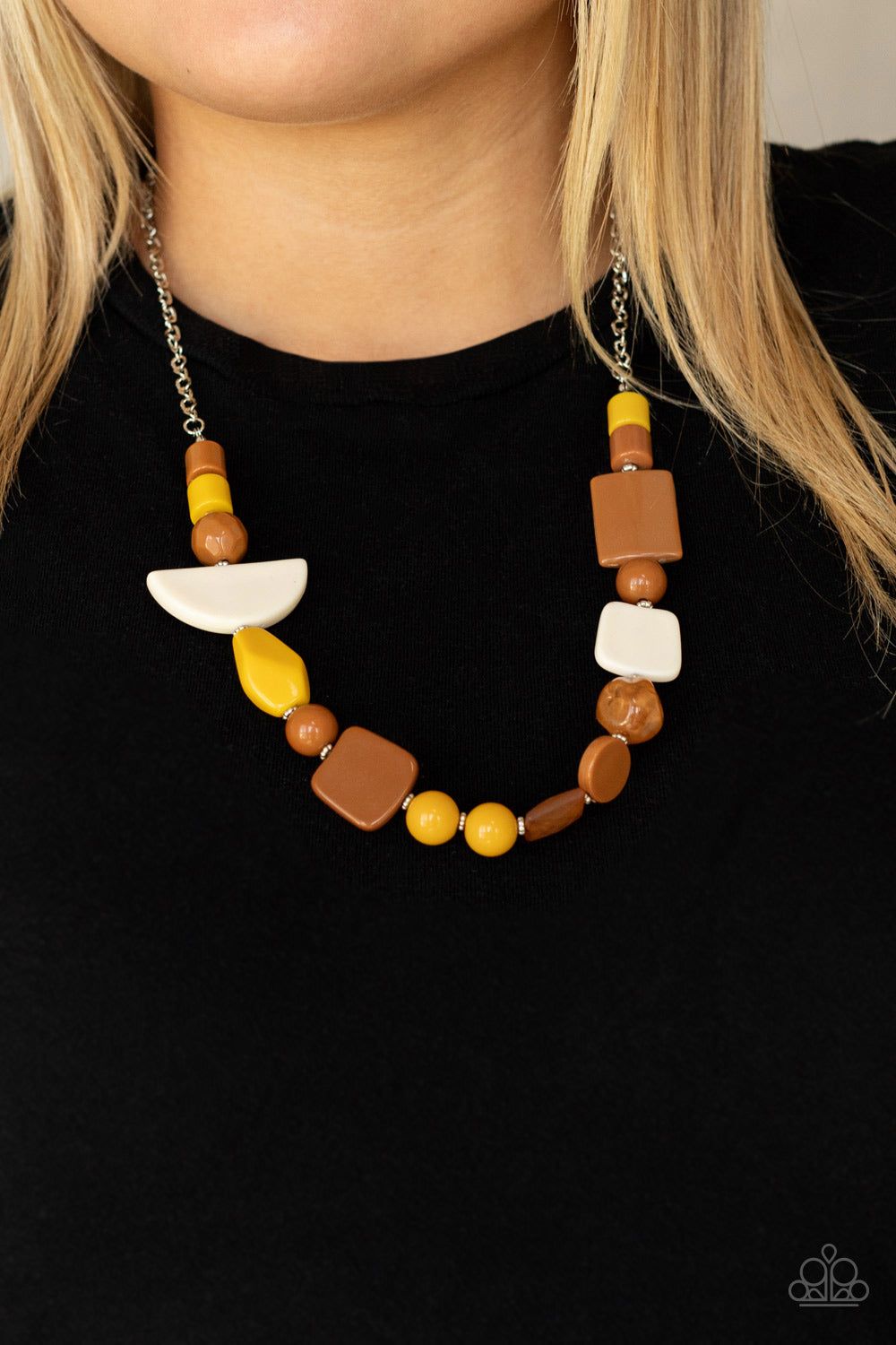 Paparazzi - Tranquil Trendsetter - Yellow Necklace