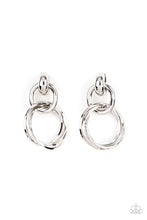 Load image into Gallery viewer, Paparazzi - Dynamically Linked - Silver Earrings
