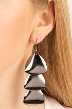 Load image into Gallery viewer, Paparazzi - Modishly Metallic - Black Earrings
