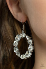 Load image into Gallery viewer, Paparazzi - GLOWING in Circles - White Earring
