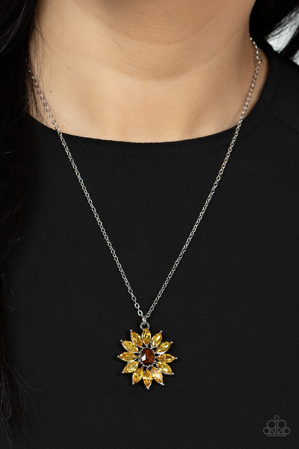 Paparazzi - Formal Florals - Yellow Necklace