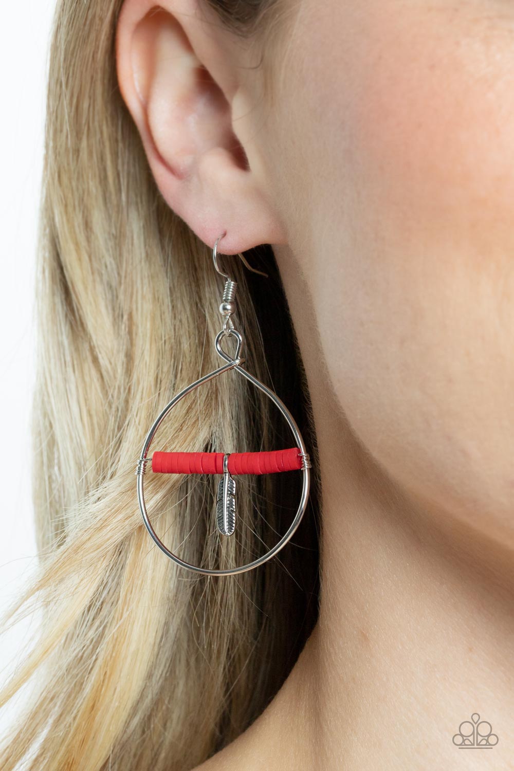 Paparazzi Free Bird Freedom - Red Earring