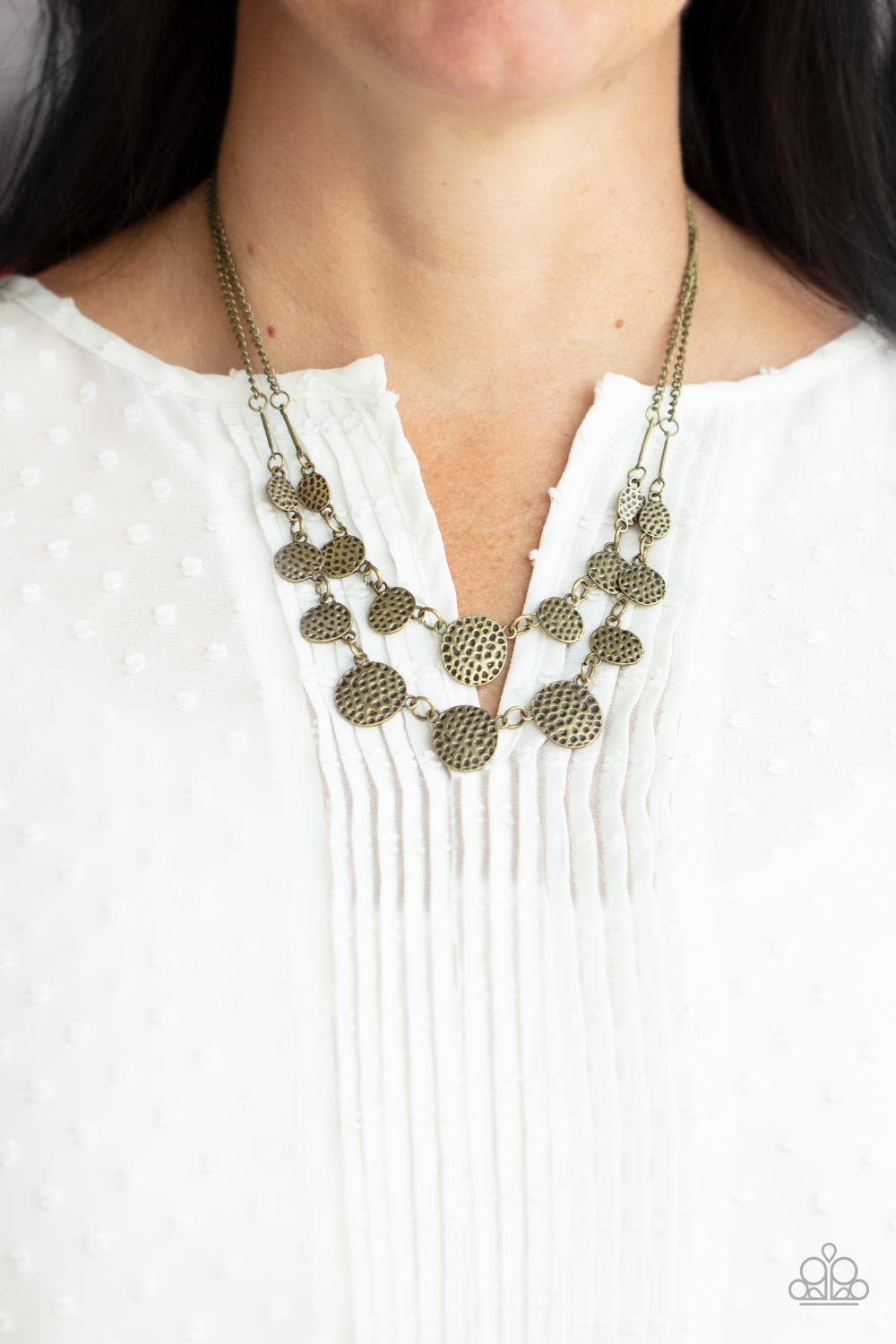 Paparazzi - Pebble Me Pretty - Brass Necklace