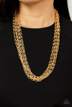 Load image into Gallery viewer, Paparazzi - Dynamite Dynamo - Gold Necklace
