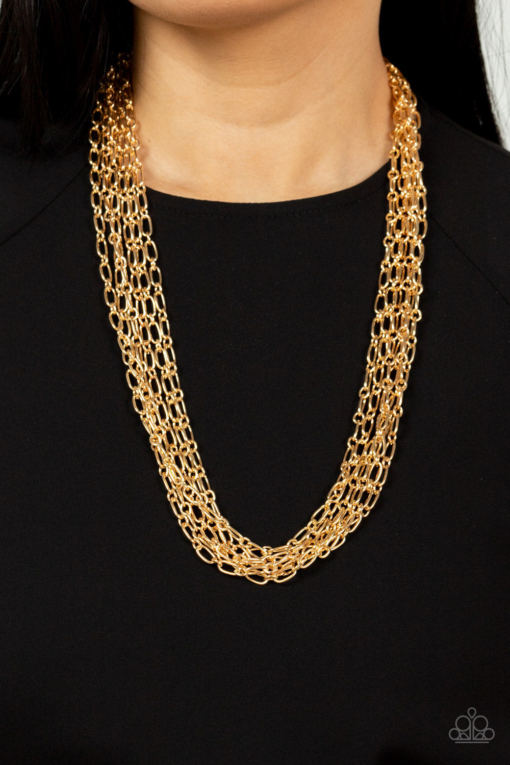 Paparazzi - Dynamite Dynamo - Gold Necklace