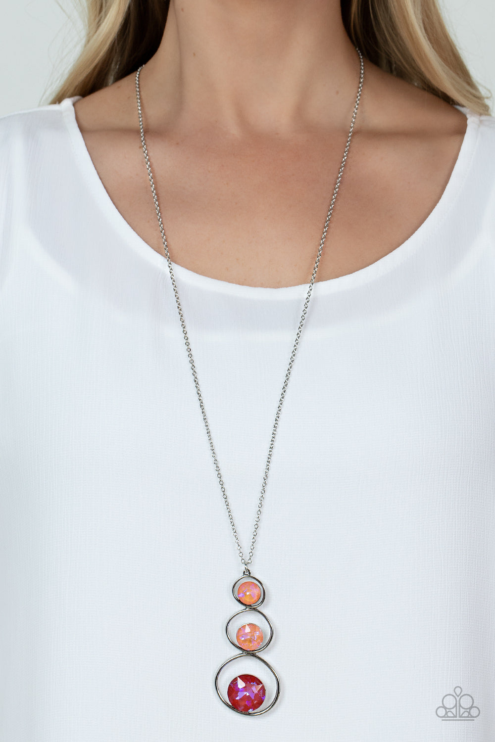 Paparazzi - Celestial Courtier - Orange Necklace