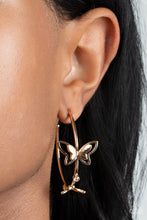 Load image into Gallery viewer, Paparazzi - Full Out Flutter - Gold Earring
