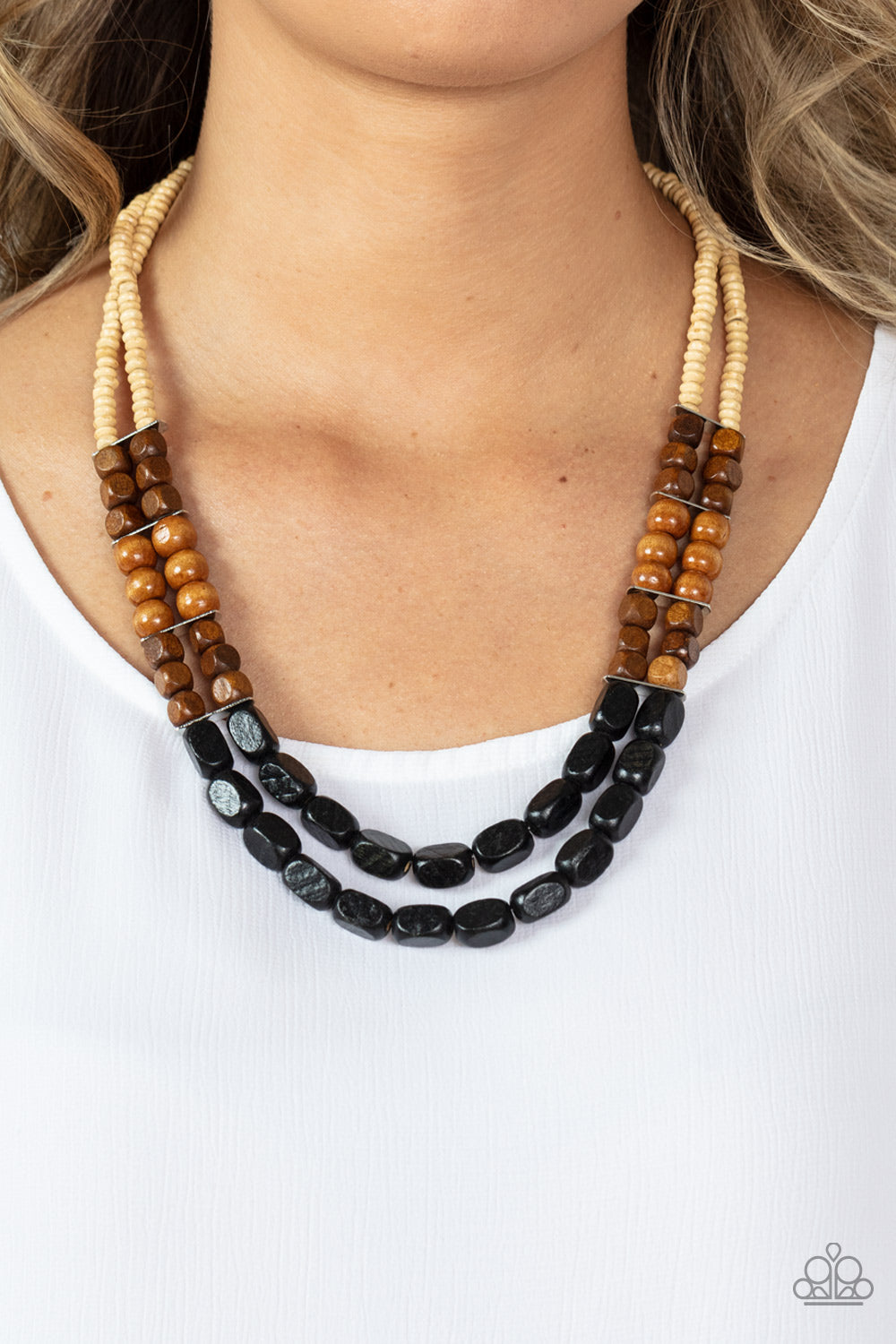 Paparazzi - Bermuda Bellhop - Black Necklace