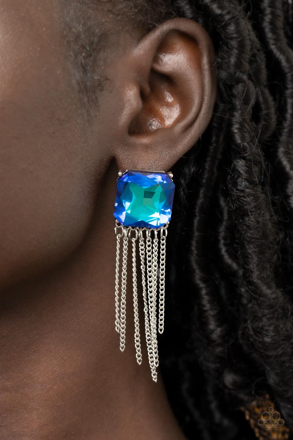 Paparazzi - Supernova Novelty - Blue Earring