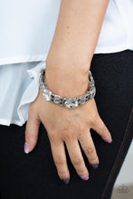 Load image into Gallery viewer, Paparazzi - Devoted to Drama - White Bracelet
