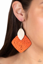 Load image into Gallery viewer, Paparazzi - Sabbatical WEAVE - Orange Earring
