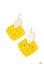 Load image into Gallery viewer, Paparazzi - Sabbatical WEAVE - Yellow Earring
