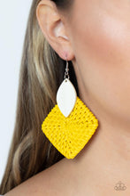 Load image into Gallery viewer, Paparazzi - Sabbatical WEAVE - Yellow Earring
