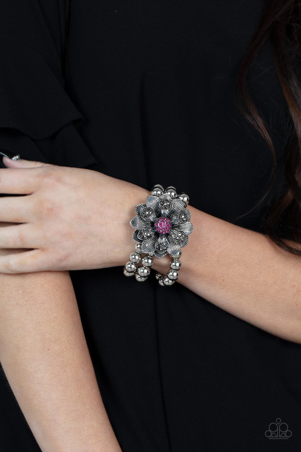 Paparazzi - Botanical Bravado - Pink Bracelet