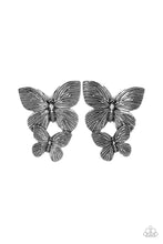 Load image into Gallery viewer, Paparazi - Blushing Butterflies - Silver Earrings
