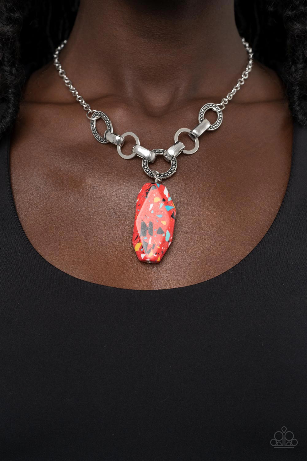 Paparazzi - Mystical Mineral - Red Necklace