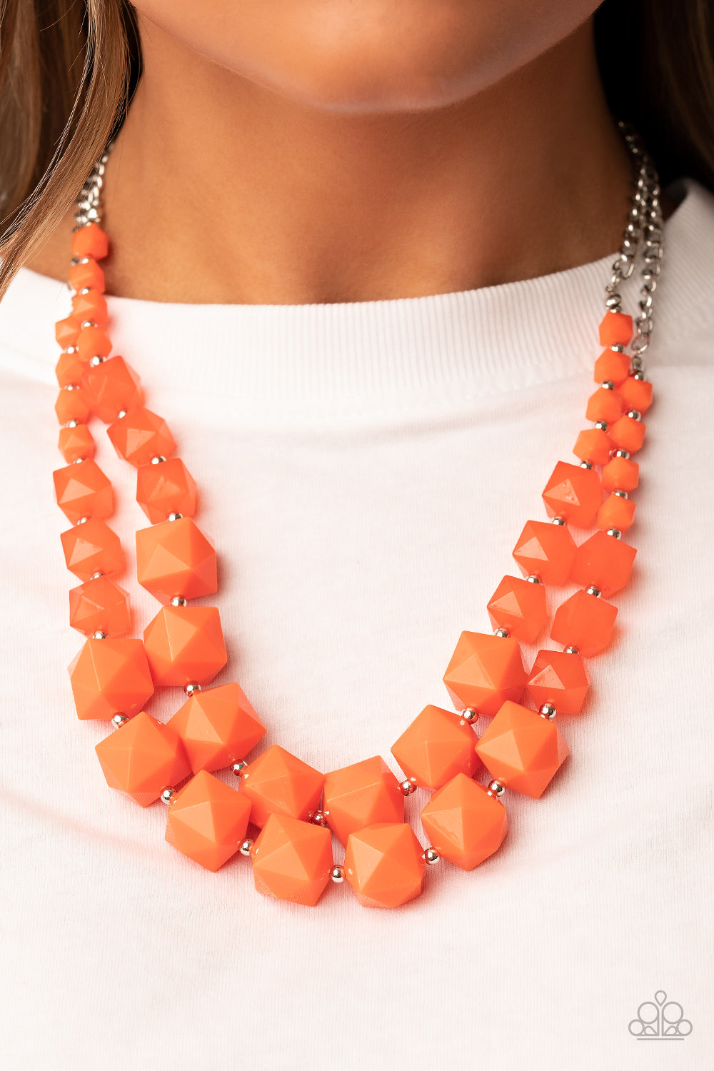 Paparazzi - Summer Excursion - Orange Necklace