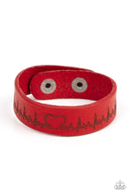 Load image into Gallery viewer, Paparazzi - Haute Heartbeat - Red Bracelet
