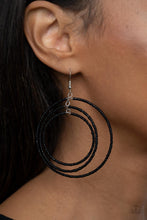 Load image into Gallery viewer, Paparazzi - Colorfully Circulating - Black Earring
