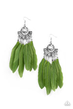 Load image into Gallery viewer, Paparazzi - Plume Paradise - Green Earrings
