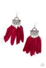 Load image into Gallery viewer, Paparazzi - Plume Paradise - Red Earring
