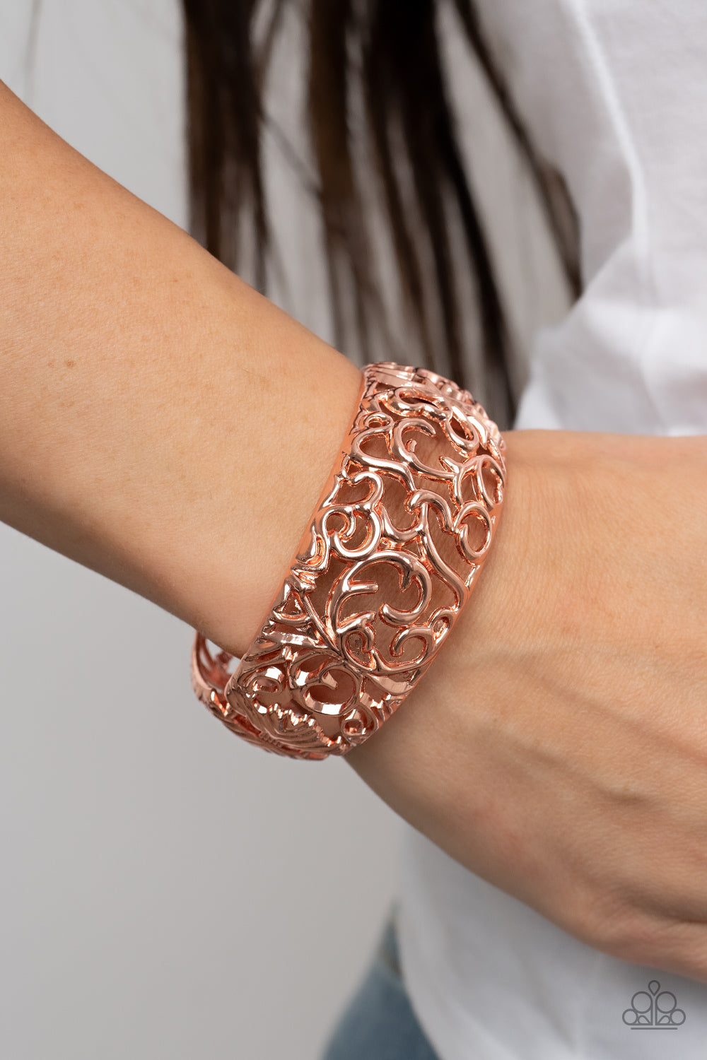 Paparazzi - Courtyard Couture - Copper Bracelet