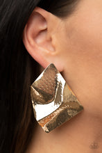 Load image into Gallery viewer, Paparazzi - Modern Maverick - Gold Earring
